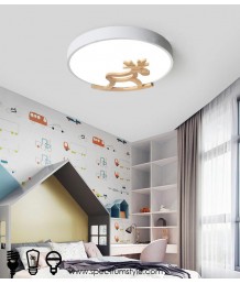 天花燈 - 簡約木馬LED天花燈 優美簡單 節能之選 附遙控控制光度及顏色