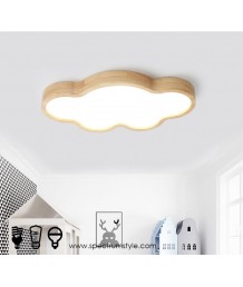天花燈 - 原木日式雲朵吸頂燈 優美簡單 超薄之選