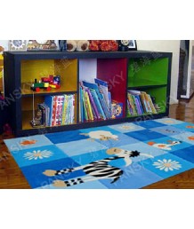 兒童地毯 - 小班馬綿羊地毯 可愛活潑 色彩鮮艷 每平方呎$100 歡迎訂造