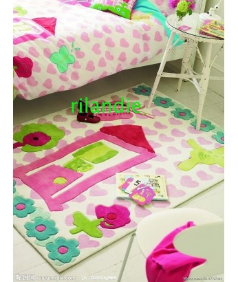 兒童地毯 - 粉色女孩地毯 可愛活潑 色彩鮮艷 每平方呎$100 歡迎訂造