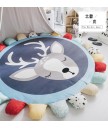 兒童地毯 - 北歐兒童圓型花花地毯 可愛活潑 色彩鮮艷 