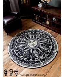 地毯 - 藝術圖案數碼印刷圓形地毯 時尚有型 潮人首選 