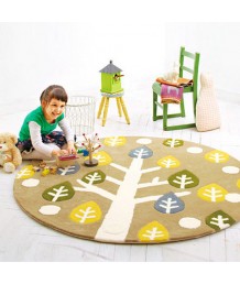 地毯 - 花園大樹圓形地毯 時尚有型 每平方呎$100 歡迎訂造