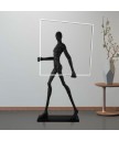 座地燈 - 現代人體雕塑座地燈 線條優雅 品味之選 