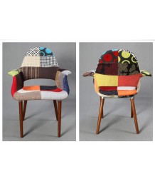 設計師椅 - 百家布實木餐椅 優閒時尚精選 部屋必備