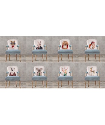 設計師椅 - 經典法式印刷圖案木椅 時尚品味 豪宅必備 歡迎訂做