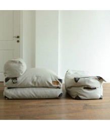 豆豆袋 - 法國Lazy Bag 仿皮箱豆袋沙發床連腳踏