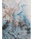 地毯 - 風藍色抽象藝術圖案地毯 時尚有型 潮人首選 歡迎訂造