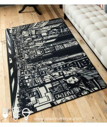 地毯 - 城市夜景圖案數碼印刷地毯 時尚有型 潮人首選 